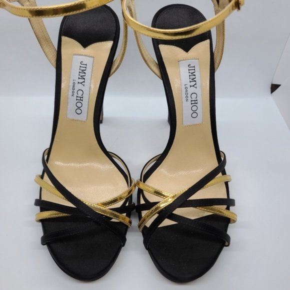 Jimmy Choo New Black and Gold Platform Pump - Picture 3 of 8